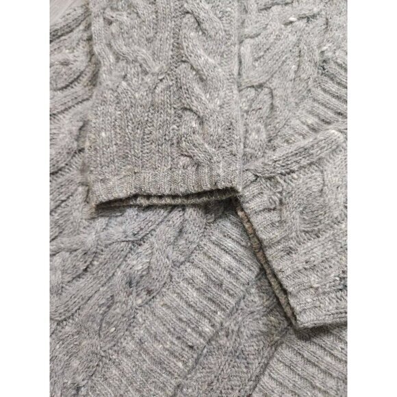 J‎ Jill Wool Cardigan Womens Medium Cable Knit Open Front Mohair Fisherman - Picture 9 of 10